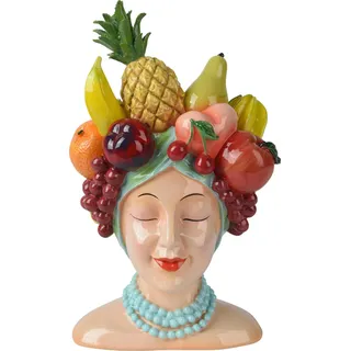 Kaemingk Deko-Topf Früchte Polyresin 23 cm