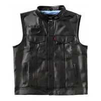 West Coast Choppers Collab 131/2 Leather Cfl Riding Vest Schwarz L