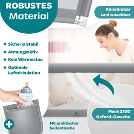 Kesser Bettschutzgitter Reise 72-96 cm Silber