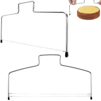 DALAETUS 2 Stück Wellenförmig Tortenschneider Set, Tortenbodenschneider für Aufteilen von Kuchen, Teig und Nudeln, Tortenteiler für Haushalt, Patisserie