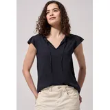 street one studio Blusenshirt mit Rüschendetails Blau 46