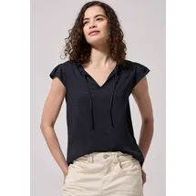 street one studio Blusenshirt mit Rüschendetails Blau 46