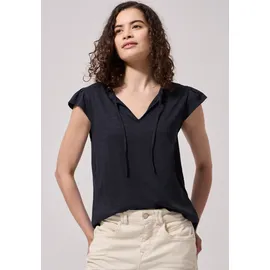 street one studio Blusenshirt mit Rüschendetails Blau 46