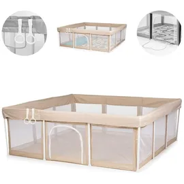 Chipolino Laufstall Easy 180 x 180 cm Tasche, 2 Ringe, faltbar, Schlupfloch beige