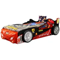 Xlmoebel Autobett Hochwertiges Designer Kinderbett Rennauto Schlafmöbel Kindermöbel Bett (Kinderbett), Hergestellt in Europa schwarz