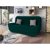 MIRJAN24 Schlafsofa Weronika Premium, mit Schlaffunktion und Bettkasten, Kissen-Set mit Reißverschluss grün