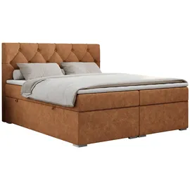 MKS Boxspringbett 160 x 200 cm H3 Orange