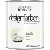 SCHÖNER WOHNEN-Farbe Wandfarbe Designfarbe  (Natürliches Blütenweiß, 1 l, Matt, Konservierungsmittelfrei)