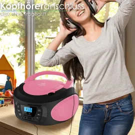 Cyberlux Tragbarer CD-Player Kinder Radio Pink