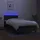 vidaXL Boxspringbett mit Matratze & LED Schwarz 100x200 cm Stoff