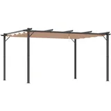 Modfu Pergola, Grau, Metall, 400x223x300 cm, Sonnen- & Sichtschutz, Pavillons & Pergolas, Pergolas