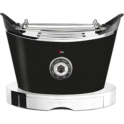 BUGATTI – Volo Toaster, schwarze Farbe – einfarbige Oberfläche – 930 Watt