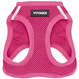 Best Pet Supplies Voyager Step-In Air Hundegeschirr by Best Pet Supplies - All Weather Mesh Step in Vest Harness für kleine und mittlere Hunde, Fuchsia, size M - Brust 40- 45 cm
