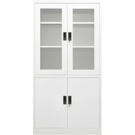 vidaXL Aktenschrank 90 x 40 x 180 cm Weiß