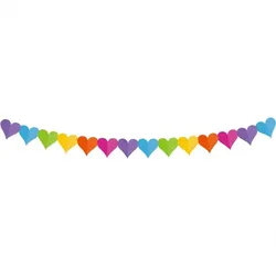 Papier Girlande Herzen