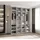abiks möbel Drehtürenschrank COMO 200 x 245,5 x 50 cm Weiß/Gold