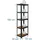 Relaxdays Schwerlastregal Stahl 50x180x30 cm schwarz/braun