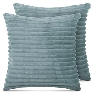 BestLivings Sofakissen Cord Optik Graugrün 40 x 40 cm (2er Pack