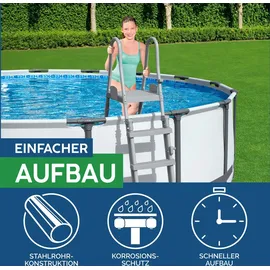 BESTWAY Sicherheits-Poolleiter grau 132 cm