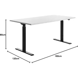 TOPSTAR Schreibtisch E-Table weiß / schwarz