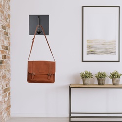 Design Wand Garderobe Pfeil Chrom Bild Flur Aufhänger Deko schwarz verstellbar BHP B990530L