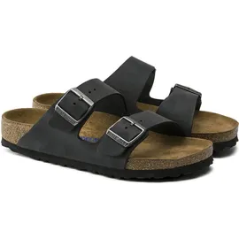 Birkenstock Arizona SFB Natural Leather, Oiled black Größe: 36
