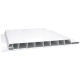 Moderne Verkleidungspaneele Basic aus Kunststoff Weiß 9 x 110 mm Länge 190 cm Fassadenpaneele Deckenpaneele Wandverkleidung