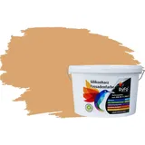 RyFo Colors Fassadenfarbe Silikonharz Fassadenfarbe Amaretto 10l, 1 L ca. 6 m2, Wasserabweisend, diffusionsfähig, schützt vor Schmutz, Algen, Pilzen braun