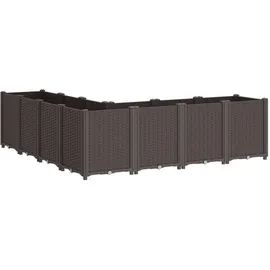 vidaXL Pflanzkübel Braun 160x160x53 cm PP