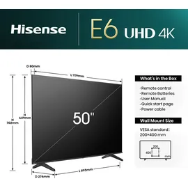 Hisense 50E6NT 50 Zoll 4K UHD Smart TV