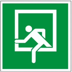 Symbol Rettungsfenster (F, 200 x 200 mm)