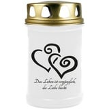 HS Candle Grabkerze GK-04210 (1-tlg), Grabkerze Brenndauer 48 Stunden mit Motiven