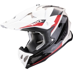 Scorpion VX-22 Air Beta Motocross Helm, schwarz-weiss-rot, Größe XS für Männer