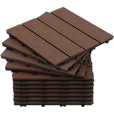 Randaco Terrassenfliesen 4m2 Holzfliesen Für Terrasse Balkon Terrassenfliesen Holz Fliesen Mit Klicksystem 30x30 Cm 44 Stück Braun