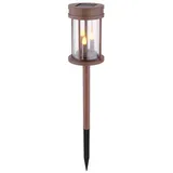 Solarfackeln für Außen flackernd Tischlaterne Solar für draußen Solar Wandleuchte Garten, 3 in 1 Laterne mit tanzender Flamme, 1x LED warmweiß, 1