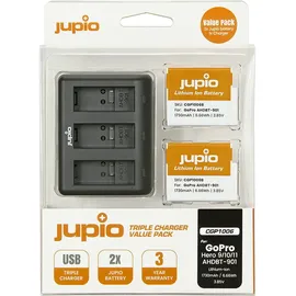 JUPIO Value Pack 2x Enduro HERO 9/10/11/12 1730mAh