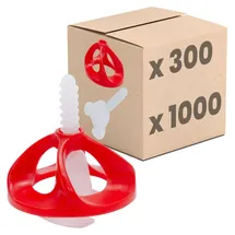 Dalsys Fliesen Nivelliersystem, Set: 1300tlg., 1000 Laschen + 300 Hauben,