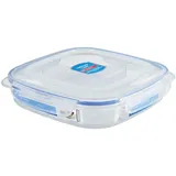 Lock & Lock LocknLock TO GO Snackbox mit Fächern 1,35L, Snackteller mit 4 Fächern für Obst und Gemüse, Auslaufsichere Lunch Box Spülmaschinen- & Mikrowellengeeignet, BPA-Freier Snackbehälter