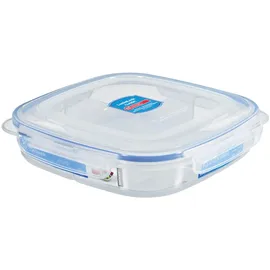 Lock & Lock LocknLock TO GO Snackbox mit Fächern 1,35L, Snackteller mit 4 Fächern für Obst und Gemüse, Auslaufsichere Lunch Box Spülmaschinen- & Mikrowellengeeignet, BPA-Freier Snackbehälter