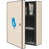 Banjado XXL Medizinschrank Abschliessbar 35x46x15cm Arzneischrank Anthrazit Aus Metall Mit Motiv Liebesbrief