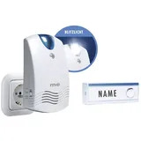 m-e FG1.2 Funkklingel Komplett-Set mit Namensschild, mit Blitzlicht