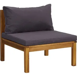 vidaXL 3-Sitzer-Gartensofa Loungesofa grau