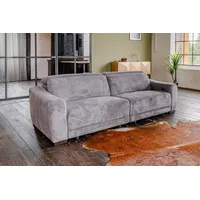 KAWOLA Big Sofa KIANA 3-Sitzer Funktionssofa Kopfstütze verstellbar Cord anthrazit