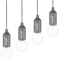Skandika Campinglampe Narvik | 4er Set, LED Lampe, Pull