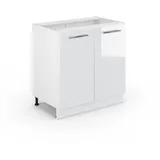 Vicco Spülenunterschrank Fame-Line, 80 cm mit Regal, ohne Arbeitsplatte