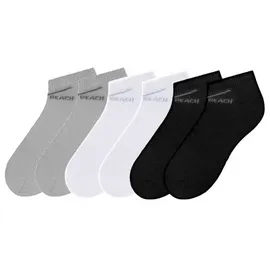 VENICE BEACH Sneakersocken 6 Paar Schwarz/Weiß 31-34
