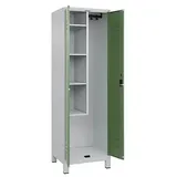 Californian Products CP Putzmittelschrank Classic Plus 080110-00 S10021 lichtgrau, resedagrün 60,0 x 50,0 x 195,0 cm, aufgebaut