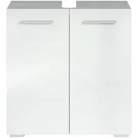 Badplaats - Badezimmer Badmöbel Jupiter 60cm - Beton Grau Wit Weiß - Untersc
