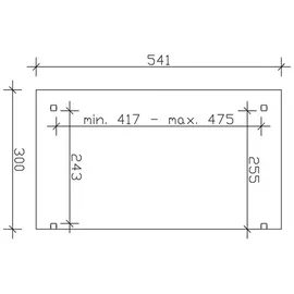SKANHOLZ Sanremo 541 x 300 cm Fichtenholz schiefergrau