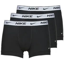 Nike Essential Cotton Stretch Trunk Boxershorts Schwarz / Weiß / Grau S 3er Pack